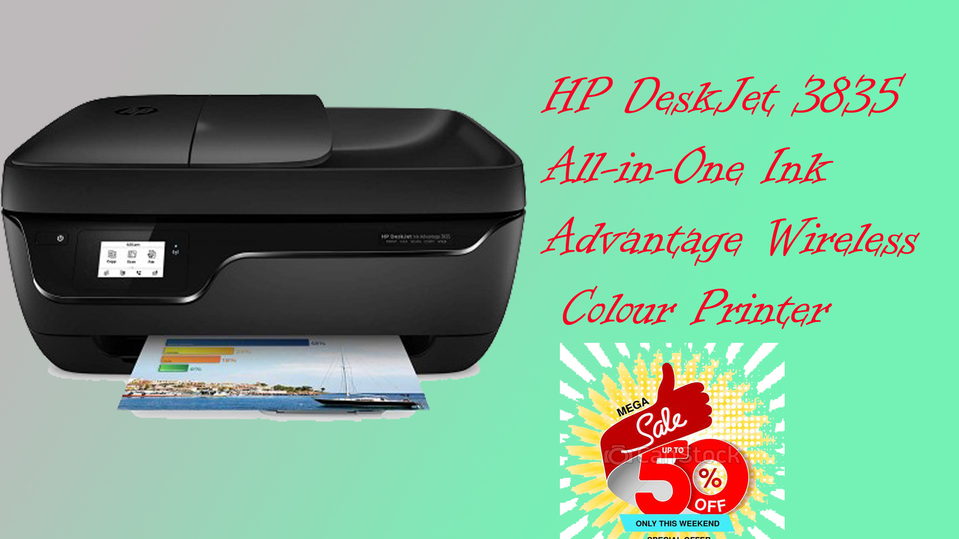 Hp Deskjet 3835 All In One Ink Advantage Wireless Colour Printer Xcluciveoffer